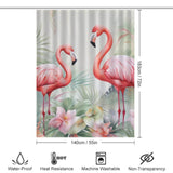 Pink Tropical Flamingo Shower Curtain - Cotton Cat.