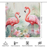 Pink Tropical Flamingo Shower Curtain - Cotton Cat