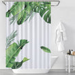 Green Palm Leaves Shower Curtain, Bathroom Waterproof Curtain, Abstract Boho Shower Curtain with Hooks, Home Decoration