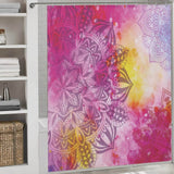 Elevate your bathroom decor with this vibrant and waterproof Colorful Mandala Shower Curtain from Cotton Cat.