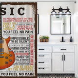 Transform your bathroom decor with the Cotton Cat Music Inspires Me Shower Curtain featuring a guitar.