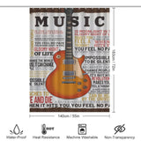 Transform your bathroom decor with a Cotton Cat vintage style Music Inspires Me Shower Curtain featuring a guitar.