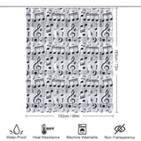 A Music Notes Shower Curtain by Cotton Cat, perfect for jazzing up your bathroom décor.