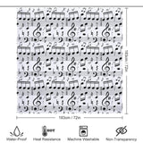 Elevate your bathroom decor with this stylish and modern Music Notes Shower Curtain-Cottoncat from the Cotton Cat brand.