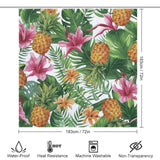 Transform your bathroom into a tropical oasis with the Cotton Cat Tropical Pineapple Shower Curtain. Featuring a stunning combination of pineapples and lilies, this tropical wallpaper will instantly elevate your bathroom decor.
