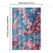 This Cotton Cat Blue Sky Painting Pink Butterfly Floral Shower Curtain showcases pink butterflies and flowers set against a serene blue background. Made from water-resistant fabric, its dimensions are 48 inches (122 cm) wide by 72 inches (183 cm) long.