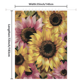 Introducing the Cotton Cat Rustic Pink Sunflower Shower Curtain, featuring a charming sunflower and daisy design. Measuring 55 inches in width and 72 inches in length, this high-quality polyester curtain adds a touch of farmhouse decor to your bathroom.