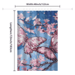 The Cotton Cat Aesthetic Blue Sky Pink Butterfly Floral Shower Curtain by Cottoncat showcases a nature-inspired art design with pink butterflies and cherry blossoms set against an aesthetically pleasing blue sky backdrop. It measures 48 inches (122 cm) in width and 72 inches (183 cm) in length.