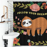 Upgrade your bathroom decor with this waterproof Sleeping Sloth Shower Curtain from Cotton Cat.