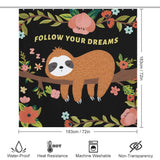 Get inspired by this waterproof Sleeping Sloth Shower Curtain from Cotton Cat to add a touch of uniqueness to your bathroom decor as you follow your dreams.