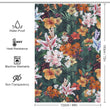 A captivating image of the Vintage Lily Flower Shower Curtain by Cotton Cat, perfect for adding a touch of elegance to your bathroom decor. Complete with precise measurements.