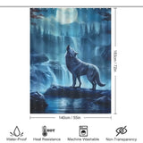 Transform your bathroom with this captivating Cotton Cat Howling Wolf Shower Curtain, featuring a mesmerizing howling wolf design. Elevate your bathroom decor with this stunning and functional shower curtain, perfect for any nature enthusiast or Cotton Cat lover.