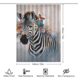 A Floral Zebra Shower Curtain-Cottoncat adorns this stylish shower curtain from Cotton Cat.