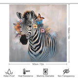 A Floral Zebra Shower Curtain-Cottoncat from Cotton Cat, perfect for a shower curtain.