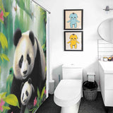 Transform your bathroom decor with the adorable 3D Cute Panda Shower Curtain-Cottoncat by Cotton Cat.