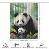 Add a touch of adorable pandas to your bathroom decor with this 3D Cute Panda Shower Curtain-Cottoncat. This shower curtain comes with measurements, making it easy to find the perfect fit for your shower.