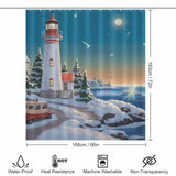 Coastal sunset lighthouse shower curtain 66*72in
