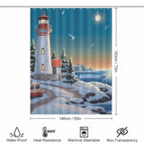 Coastal sunset lighthouse shower curtain 55*72in