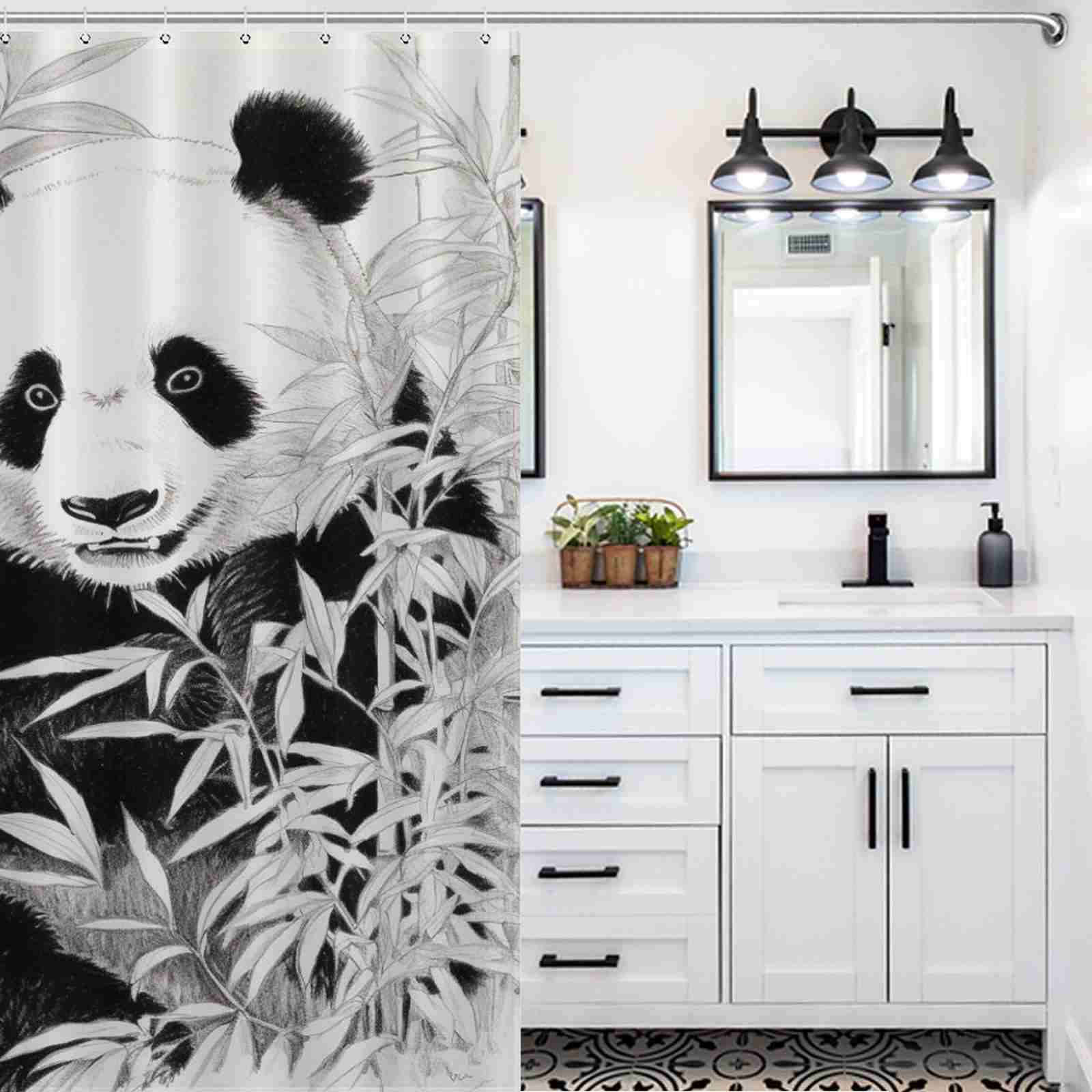 Add some adorable pandas to your bathroom decor with a Funny Cute Panda Shower Curtain-Cottoncat from Cotton Cat.