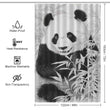 Add a touch of adorable pandas to your bathroom decor with this Funny Cute Panda shower curtain by Cotton Cat in black and white.