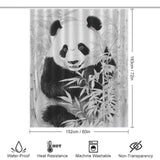 Adorable Funny Cute Panda Shower Curtain-Cottoncat with waterproof protection from Cotton Cat.