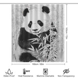 This adorable Funny Cute Panda Shower Curtain from Cotton Cat features black and white pandas, providing waterproof protection for your bathroom.