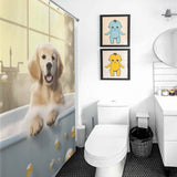 Funny dog shower curtain