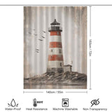 Rustic lighthouse shower curtain 55*72in