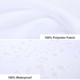 A white fabric with water droplets on it is transformed into a trendy 90s-style design, featuring SEO keywords: Pumpkin Halloween Shower Curtain-Cottoncat. This unique waterproof curtain enhances any bathroom decor and