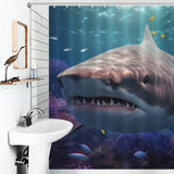 Giant Shark Shower Curtain-Cottoncat - Cottoncat