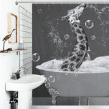 Giraffe Squirting Water Shower Curtain - Cottoncat